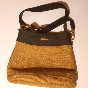 Eric Javits Escape Woven Straw Messenger Crossbody